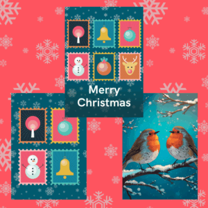 Image of three Christmas cards
